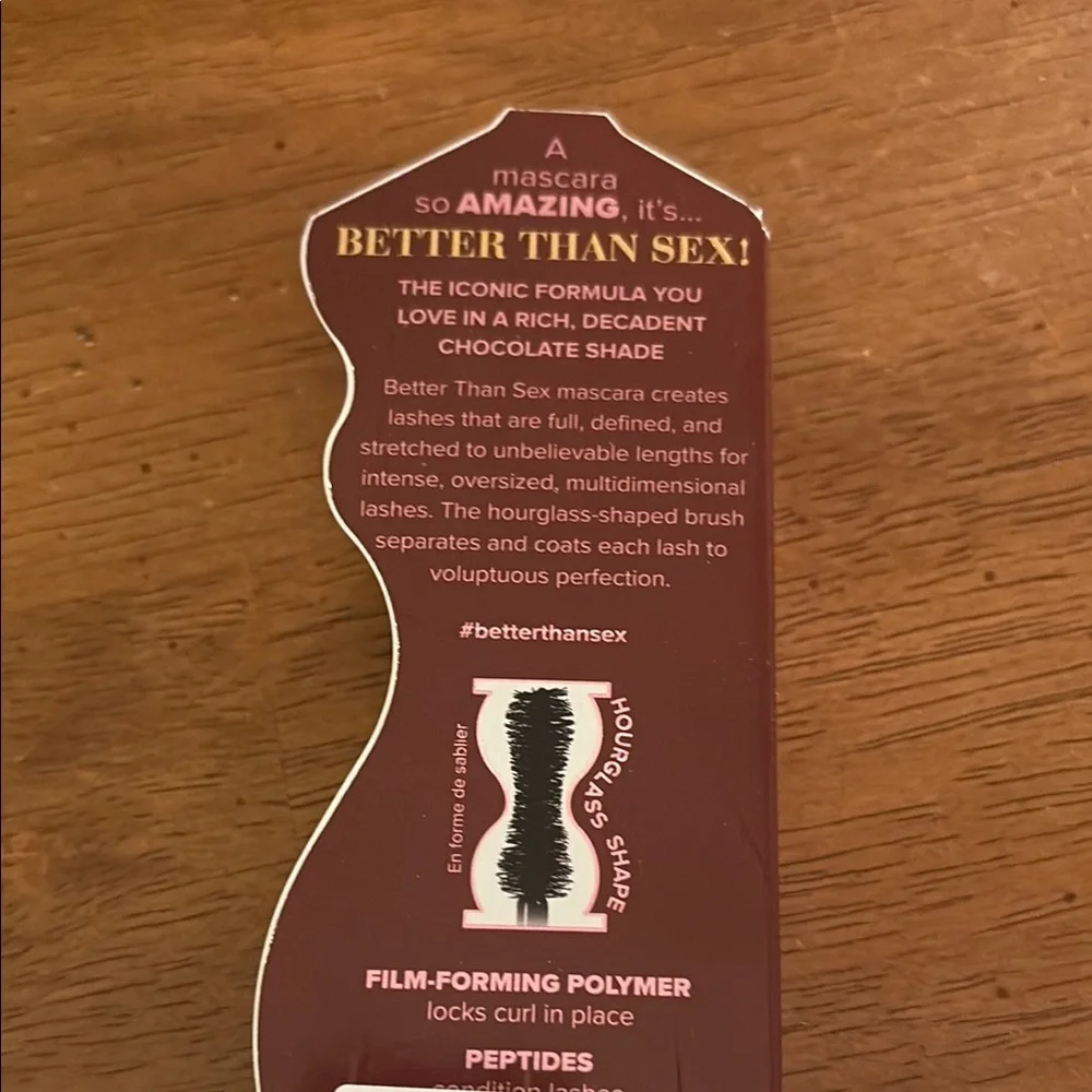 Too Faced Voluptuous Volume Better Than Sex Mascara in Chocolate NIB
